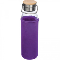 Glasflasche mit Hülle 600 ml RAMONA, violett