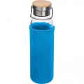 Glasflasche mit Hülle 600 ml RAMONA, hellblau