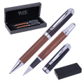 Schreibset mit Rollerball und Kugelschreiber Mark Twain LORENZO, Beige
