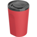Keramikbecher mit Soft-Touch-Oberfläche, 400 ml, TOMAS, Rot