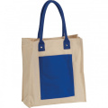 Canvas-Tasche mit langen Henkeln, 320 g/m², RODOLFO, Blau