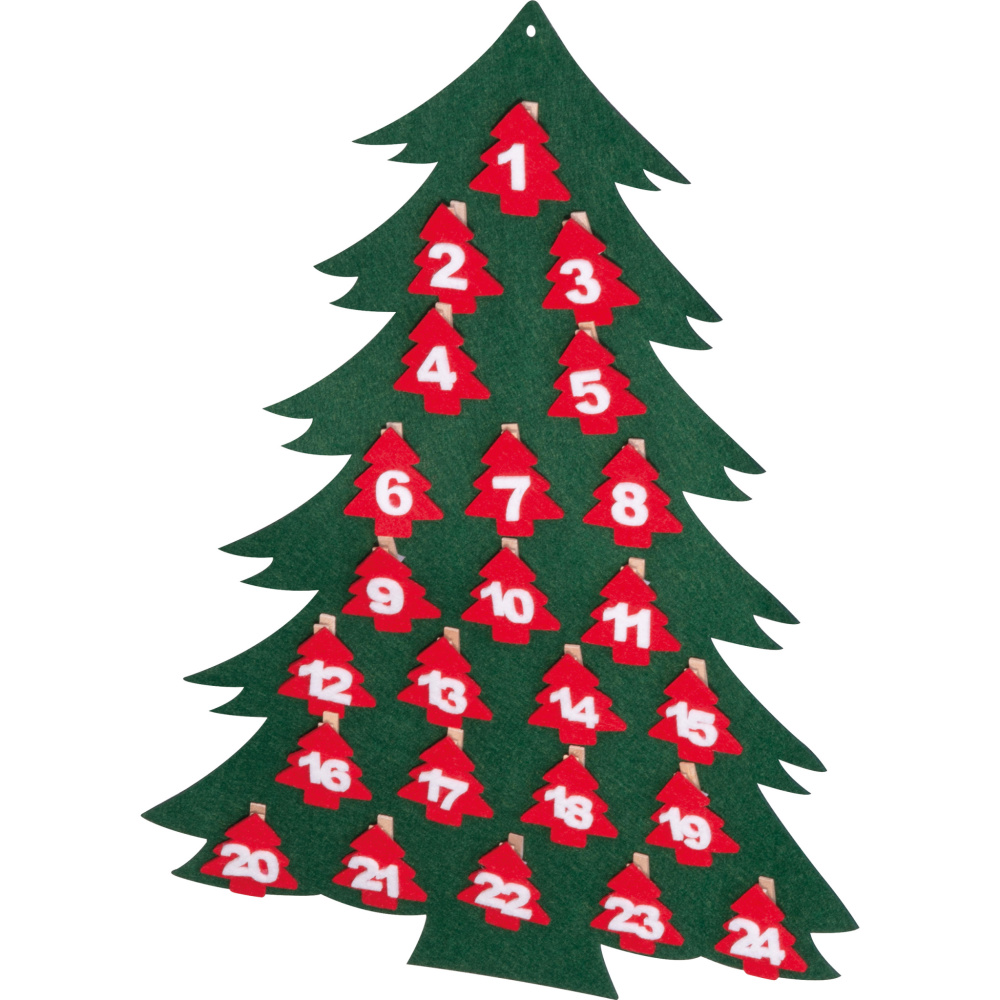 Adventskalender BIRGIT, dunkelgrün, Produktbild