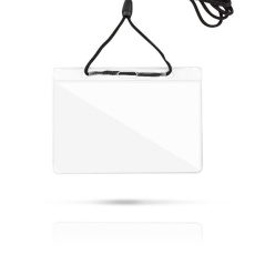 PVC-Anstecknadel mit Kordel / Fly