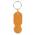 Schlüsselanhänger mit 1-€-Chip für den Einkaufswagen, PS-Kunststoff / Key01, orange