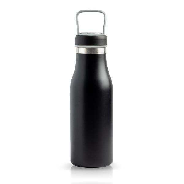 510-ml-Thermoskanne mit Fach im Deckel, Schwarz, Produktbild
