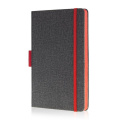 PU-Notizbuch mit Stifthalter / Exnote, Rot