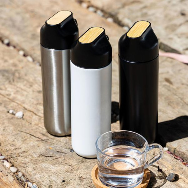 600-ml-Thermosflasche, Bambusdetail / Drinko, Produktbild