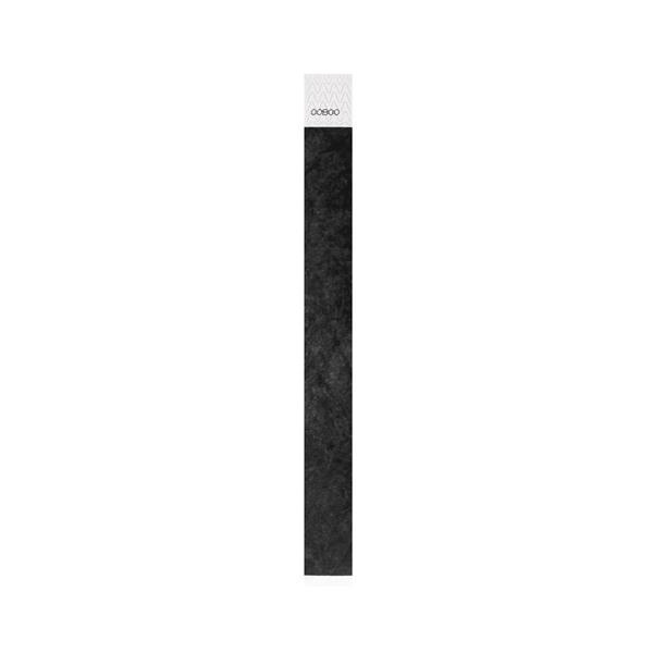 Manipulationssicheres Tyvek-ID-Armband / Kayle, Schwarz, Produktbild