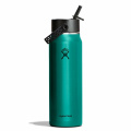 946 ml LEICHTE, BREIT FLEXIBLE STROHHALMVERSCHLUSSFLASCHE OBSIDIAN, Smaragdgrün