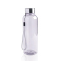 500-ml-RPET-Flasche mit Stahlverschluss und Verschlussband, transparent