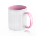 Zweifarbiger Keramikbecher für Sublimation / Popmug, Hellrosa