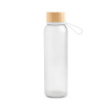 500-ml-Flasche aus mattiertem Glas mit Silikongriff / Atlântida, Durchscheinend