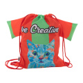 CreaDraw T Kids RPET – Individueller Turnbeutel, rot