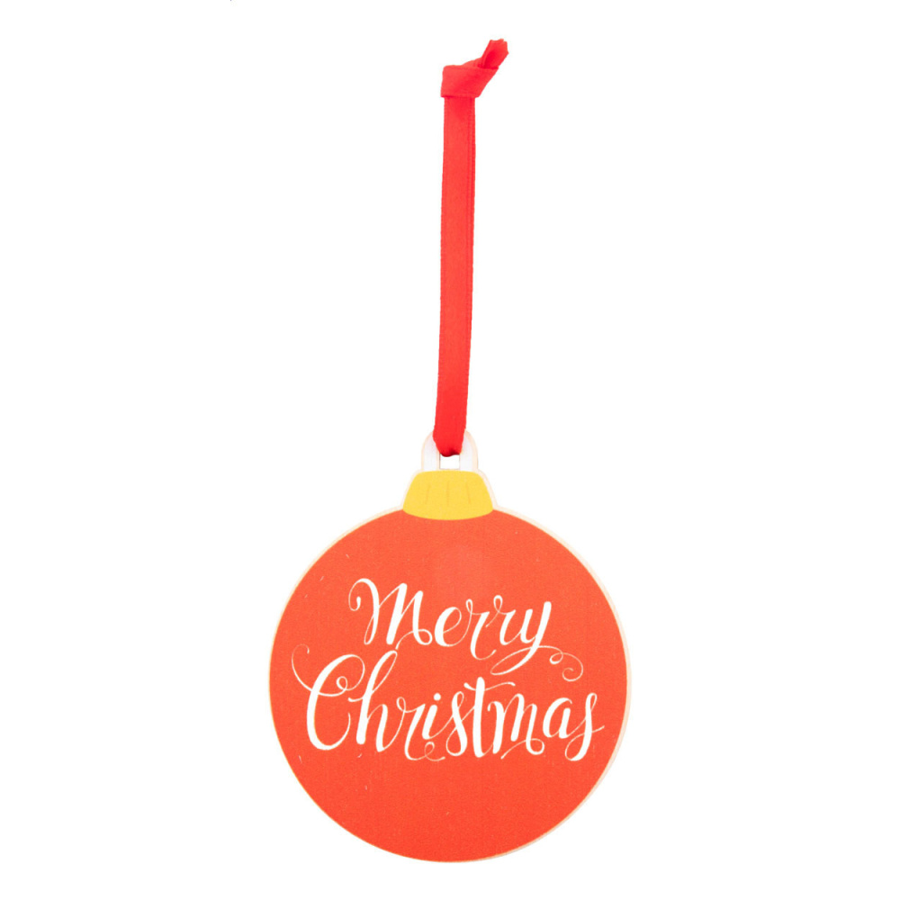 Skaland – Weihnachtsbaumschmuck, Merry Christmas, rot, Produktbild