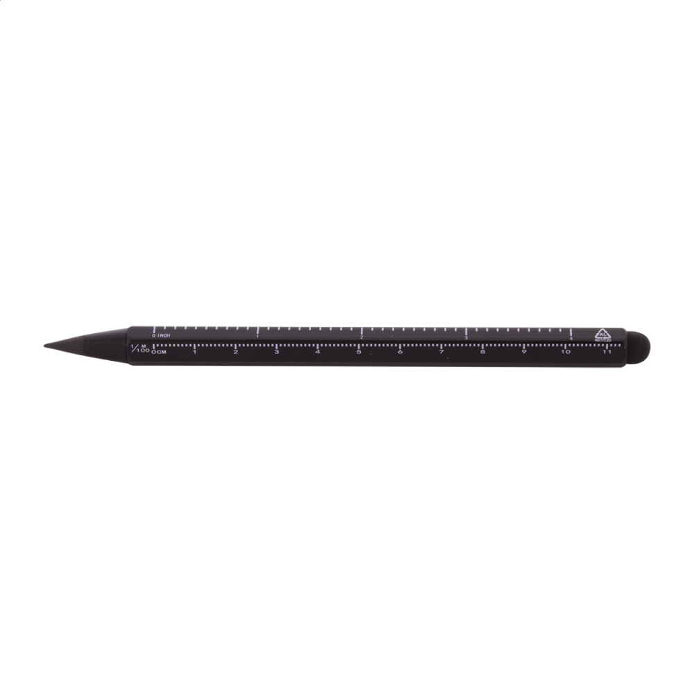 Ruloid – Tintenloser Stift mit Lineal, schwarz, Produktbild