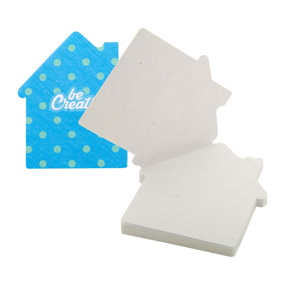 CreaStick Seed House – Individueller Haftnotizblock, Produktbild