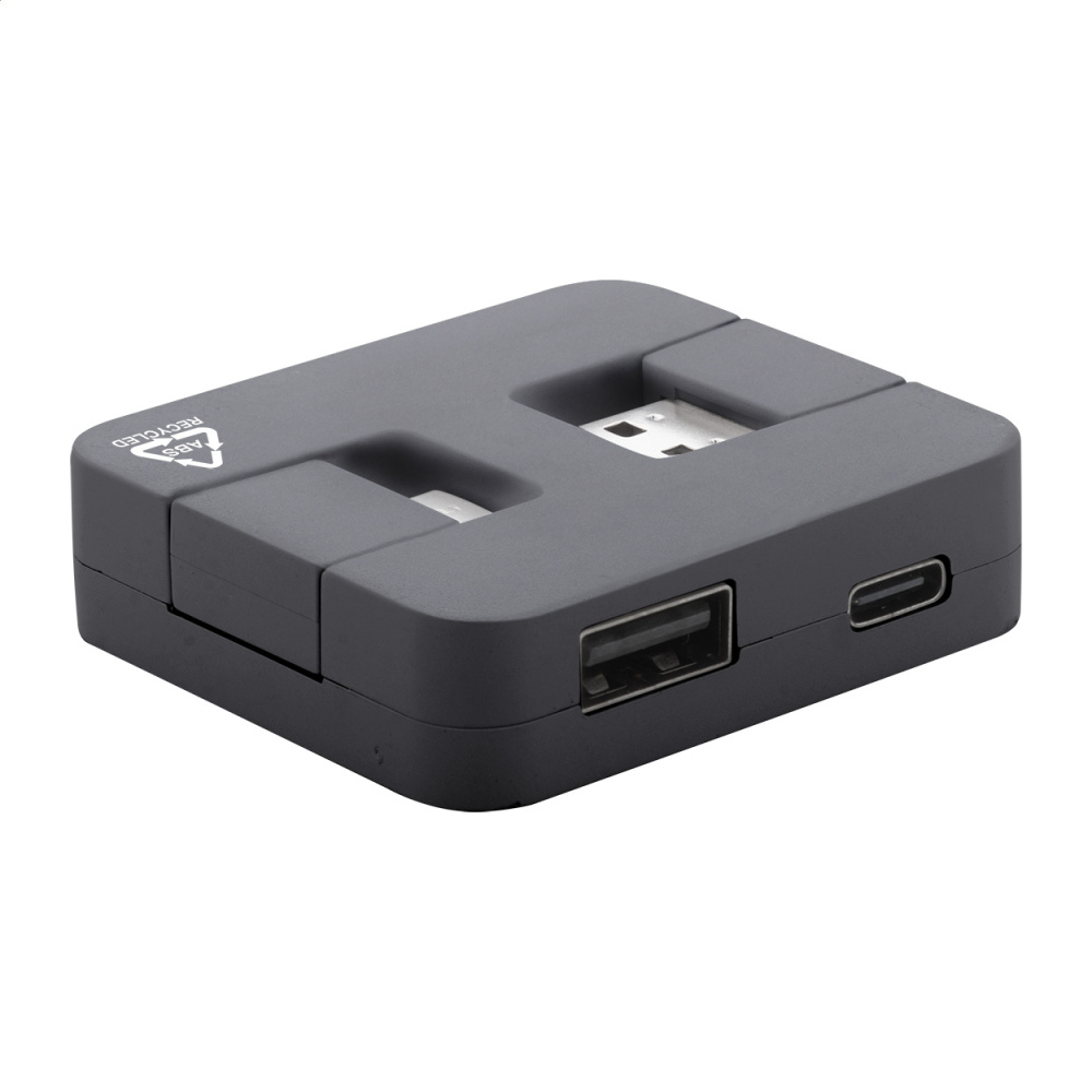 Rahubu – RAB USB-Hub, schwarz, Produktbild
