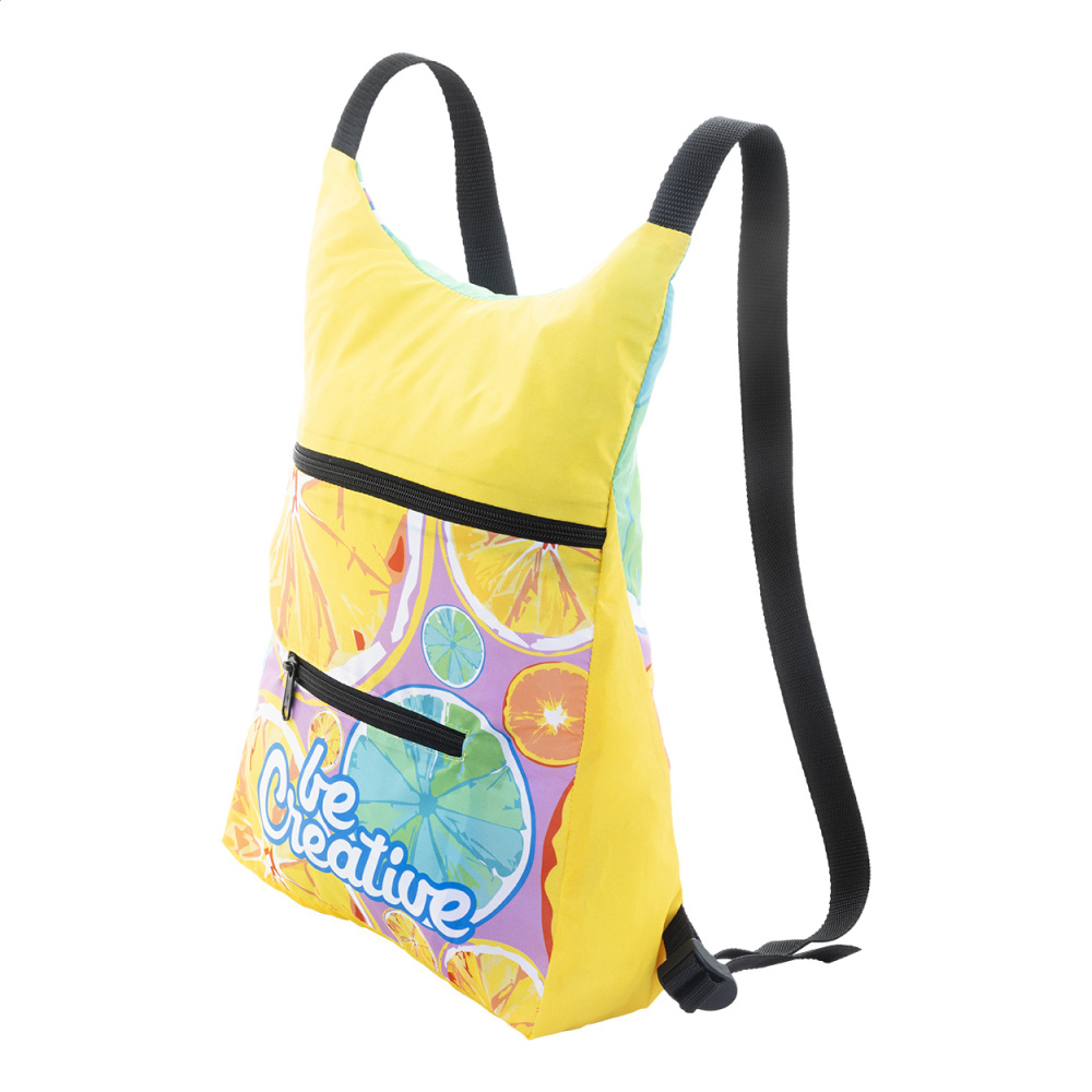 SuboBag Folback – Individueller faltbarer RPET-Rucksack, schwarz, Produktbild