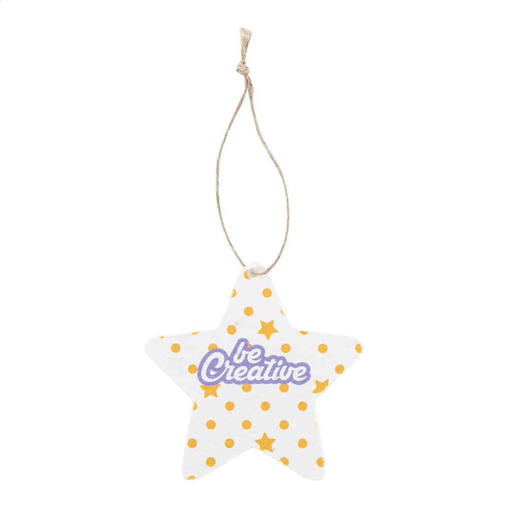 CreaJul Seed – benutzerdefinierte Saatgut Papier Christbaumschmuck, Stern, natur, Produktbild