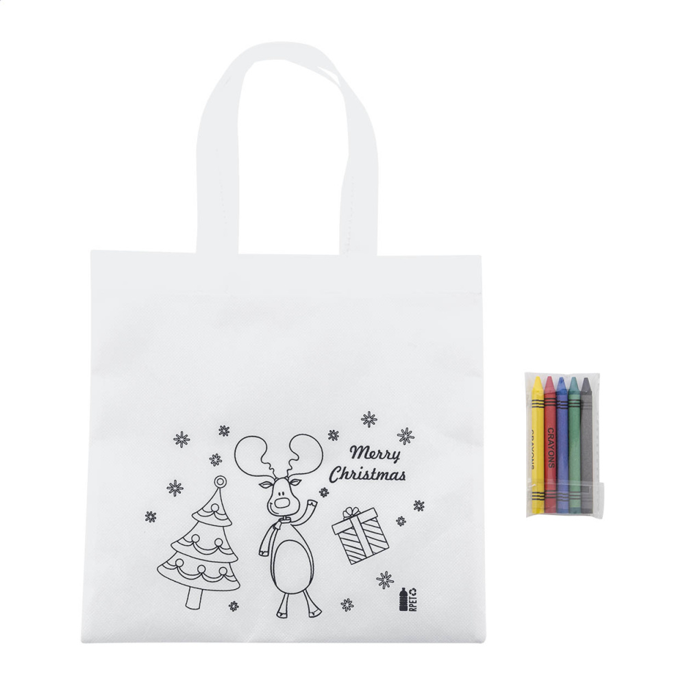 Julfar Shop – Weihnachtstasche zum Ausmalen, Produktbild