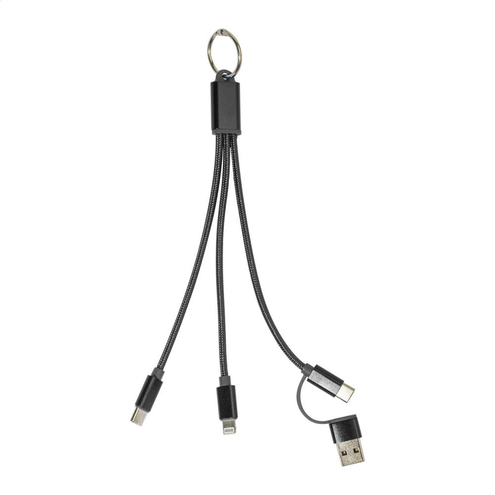 Rafob – USB-Ladekabel mit Schlüsselanhänger, schwarz, Produktbild (1)
