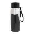 Fitmax – RPET Trinkflasche mit Handtuch, schwarz