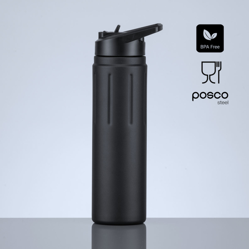 Scandic Edelstahl-Trinkflasche mit Kupferschicht, 750 ml, Schwarz, weitere Ansicht 2