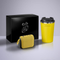 Everyday Set: Nordic-Thermobecher 350 ml & kabelloser Lautsprecher, Gelb