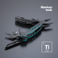 Optima stahl-multitool mit titanbeschichtung, Türkis