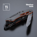 Optima stahl-taschenmesser mit titanbeschichtung, Orange