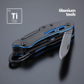 Optima stahl-taschenmesser mit titanbeschichtung, Blau