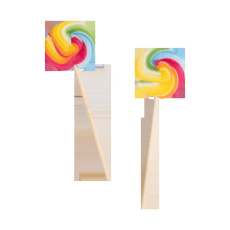 Werbe-Lutscher-Regenbogen-Minikarte