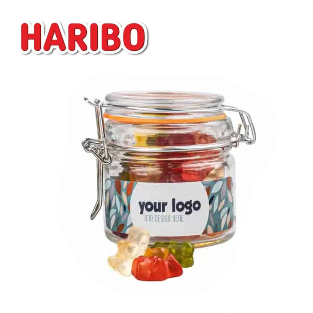 Werbung für Süßigkeiten im Geleeglas, Produktbild