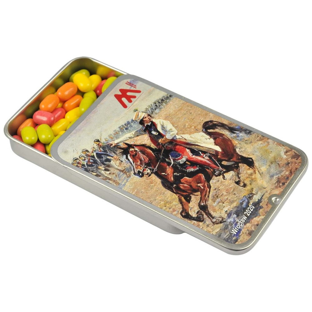 Werbe-Süßigkeiten-Schiebebox aus Blech, Produktbild
