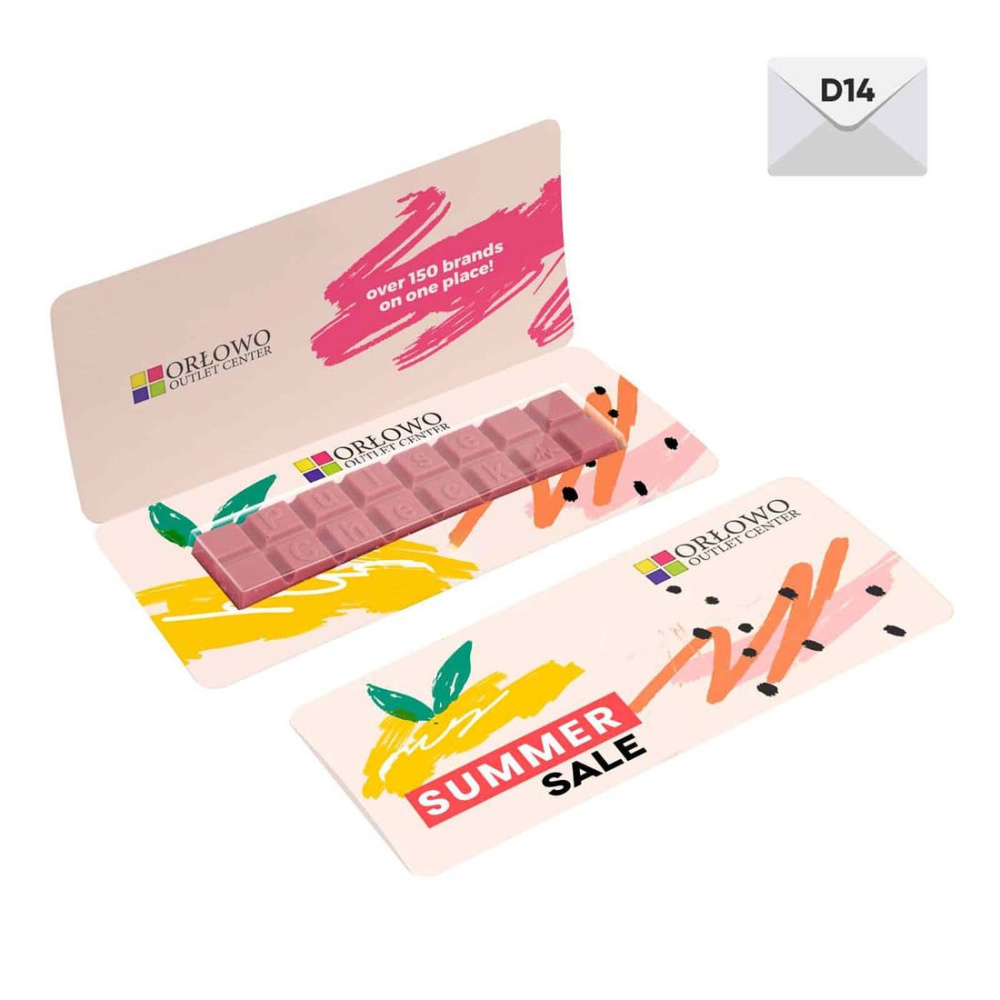 Choco Text 2 Zeilen im Umschlag / 2 Zeilen im Umschlag getrennt, Produktbild