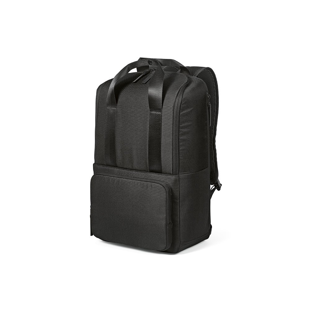 Bucharest 18L Rucksack aus rPET. Laptops bis 15.6", Schwarz, Produktbild