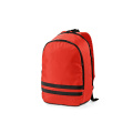 Sydney 18L Rucksack aus rPET. Reflektierende Streifen. Laptops bis 17", Rot
