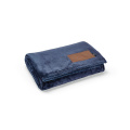 Van-Eyck Decke aus rPET (240 g/m²). Mit personalisierbarem Aufnäher, Blau
