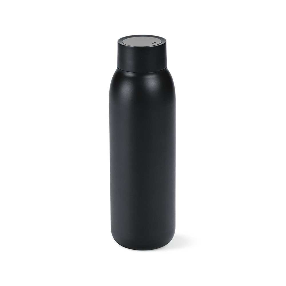 La Plata Trinkflasche recy.Edelstahl (rSS), 650 ml. Mit LED-Anzeige, Schwarz, Produktbild