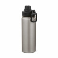 Salween Trinkflasche 560ml aus recy. Edelstahl.Doppelwandig, Doppelverschluss,Tragegriff, Silber