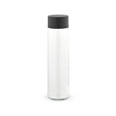 Turia 500 Glasflasche 550 ml. Mit schwarzem Deckel