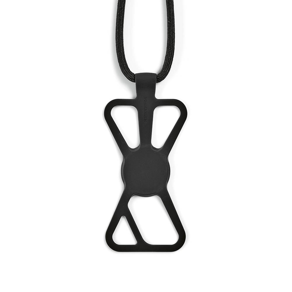 Infinity universelle Handy-Schlinge. Aus rPET und Silikon, Schwarz, Produktbild