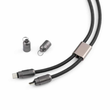 Marconi 2-in-1 Kabel & Handykette, recy. PET, USB-C auf USB-C, 60 W, Produktbild (3)