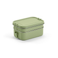 Tintoretto Lunchbox recy.Edelstahl, 1240 ml. Mit seitliche Verschlussklammern, Mattgrün