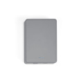 Hooke Powerbank aus rABS mit 10.000 mAh. Magnetisches Laden, Silber
