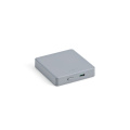 Mendel Powerbank aus rABS mit 5000 mAh. Magnetisches Laden, Silber