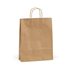Vesuvio L braune FSC®-Kraftpapiertasche aus Recyclingpapier, 115g/m²