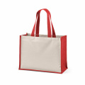 Maglic Einkaufstasche aus recy. Baumwolle und Jute, 300g/m², Rot