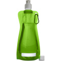 Trinkflasche 420 ml mit Karabinerhaken, faltbar, hellgrün