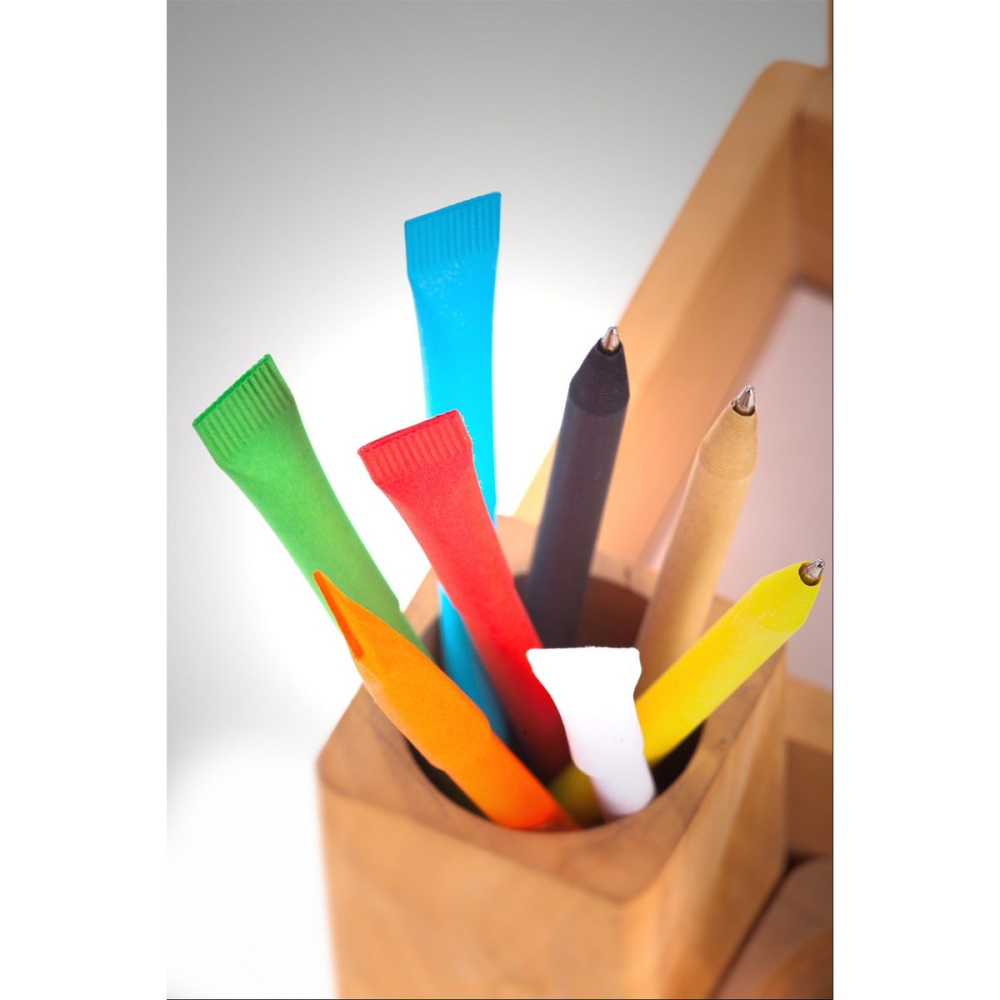 Kugelschreiber aus Rollpapier mit Kappe | Debra, neutral, Produktbild (1)